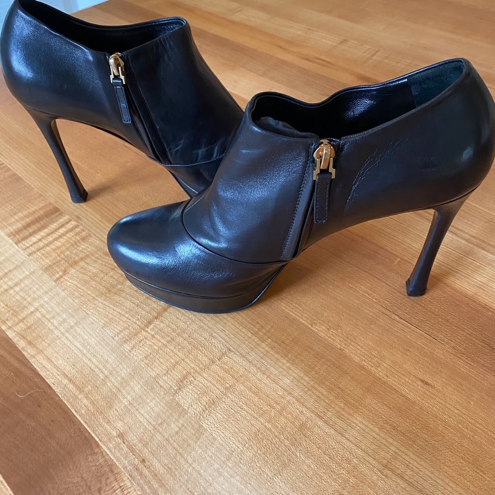 YSL Black 4” bootie